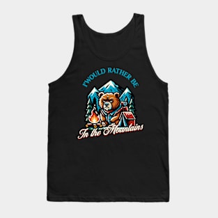 Grumpy bear would rather be in the mountains Tank Top